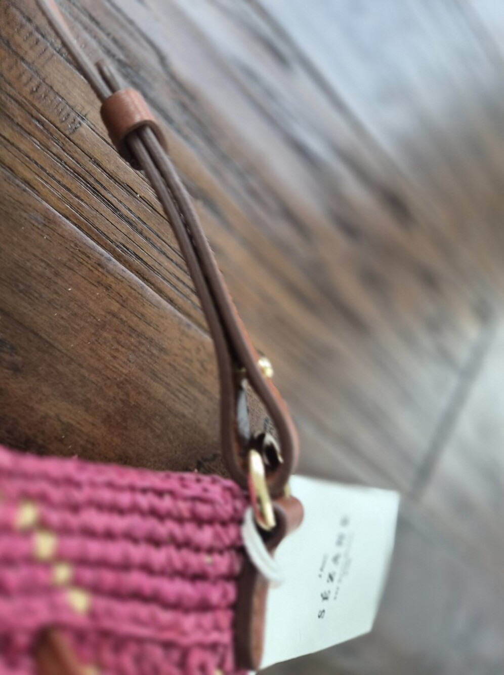 * NWT* [Sezane] Farrow Bucket Bag In Bougainvillia, Raffia - Picture 15 of 16